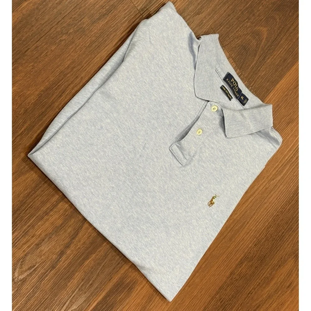 Polo Ralph Lauren Pima Soft Touch Polo‎ Shirt Men's XL Gray
